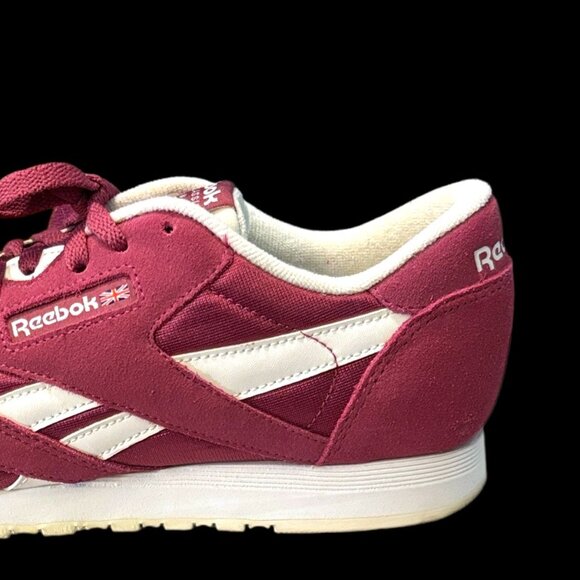 Reebok Classic Nylon Maroon and White (Dark Pink) Sneakers - Picture 15 of 15